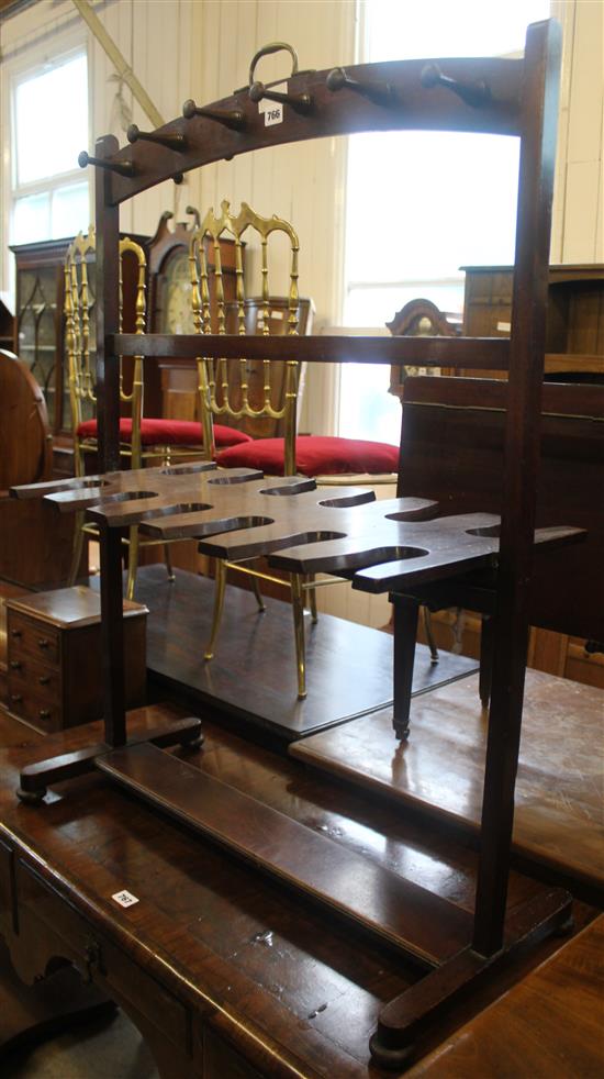 Mahogany boot rack